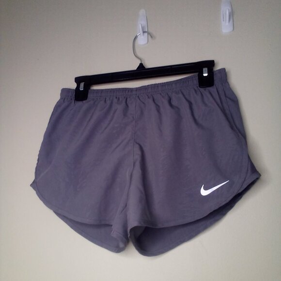 Nike Dri-Fit Shorts Women S Running Active Athletic Drawstring Zip Pocket Gray - Picture 1 of 14